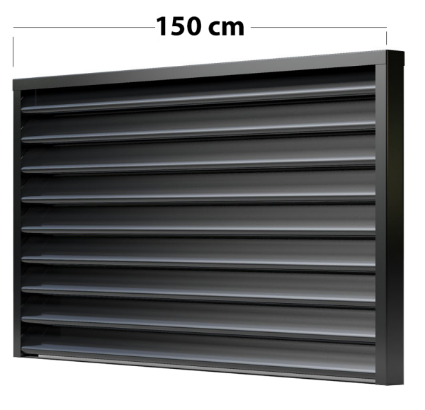 Zaunfeld Viola  150 cm x 100 cm Feld mit Systemschiene RAL 7016