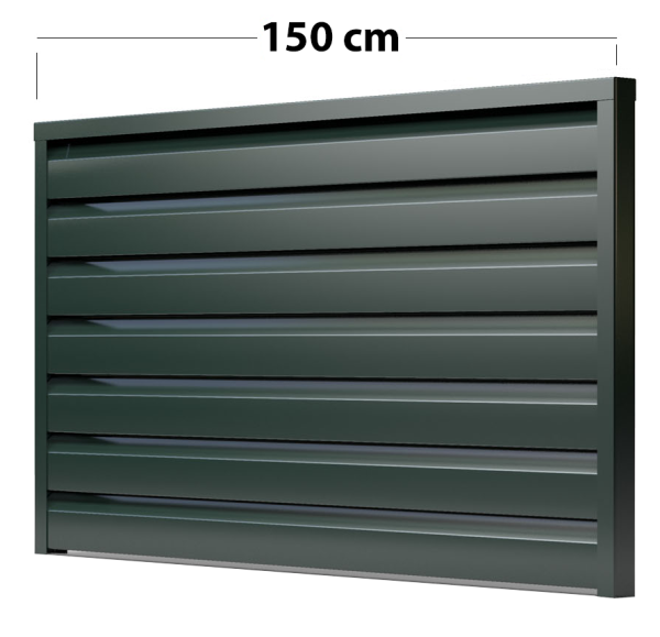 Sichtschutzzaun Lina Feld Länge: 150 cm Höhe:120 cm Oberfläche: RAL 7024