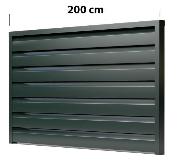 Sichtschutzzaun Lina Feld Länge: 200 cm Höhe:140 cm Oberfläche: RAL 7016