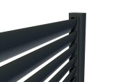 Zaunfeld AluLine L200 cm x H100 cm Feld mit Systemschiene RAL 7040