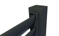 Zaunfeld AluLine L200 cm x H100 cm Feld mit Systemschiene RAL 7040