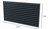 Zaunfeld TrapezSchild L200 cm x H120 cm RAL 7016