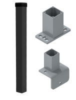 Pfosten zum Einbetonieren 60 x 60 mm-RAL 7016-250 cm