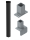 Pfosten zum Einbetonieren 60 x 60 mm-RAL 9005-250 cm